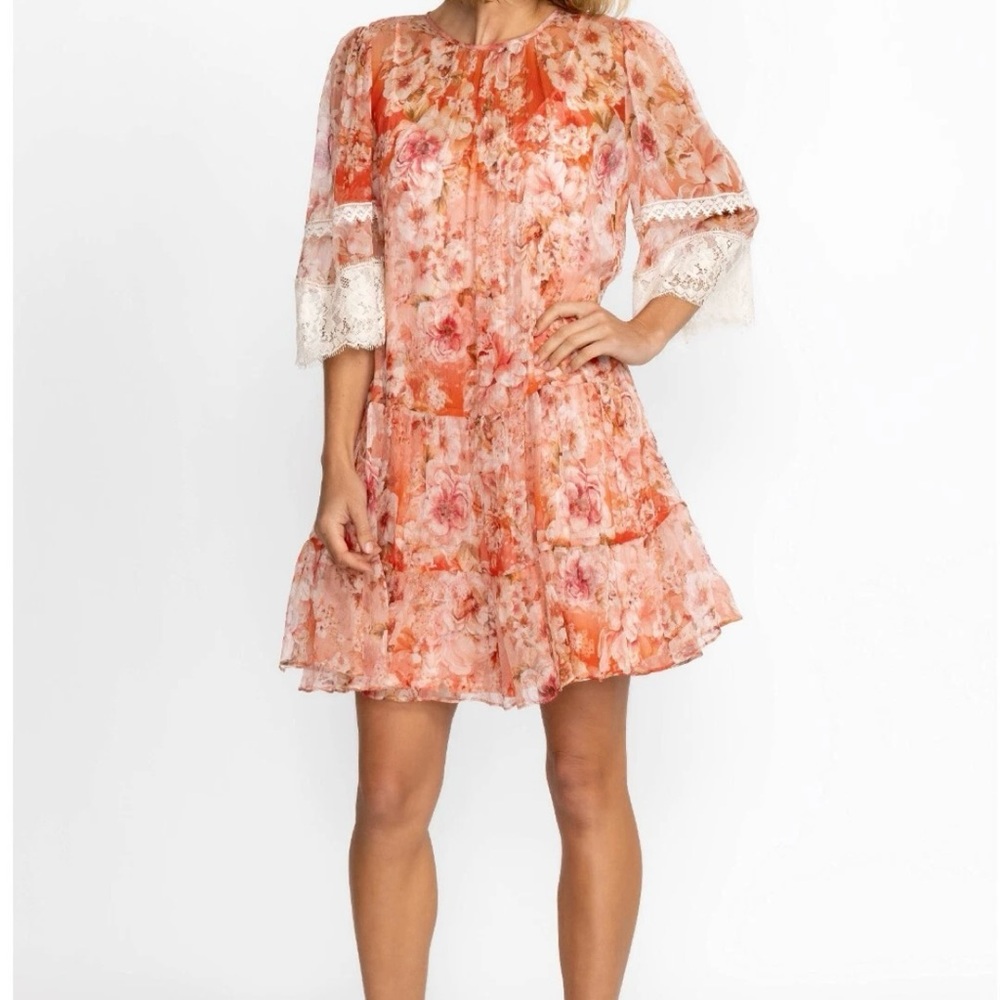 Johnny Was Floral Long Sleeve Dress